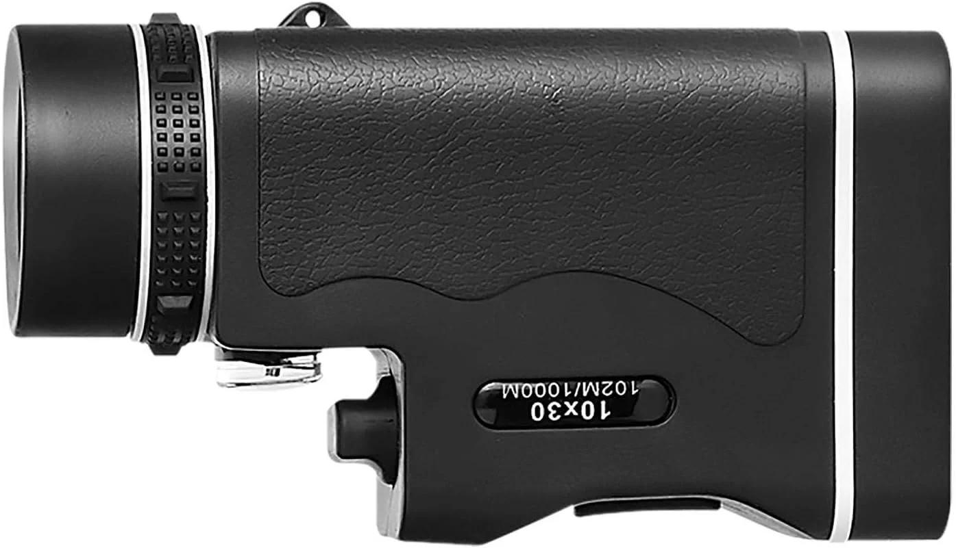 تلسکوپ دید در شب تک چشمی با چراغ LED، دوربین موبایل 10x30 برای تماشای حیات وحش در شب (رنگ: مشکی)