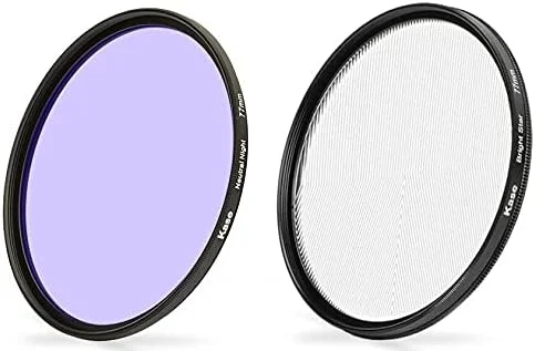 ابزار فوکوس ستاره درخشان Kase با فیلتر کاهنده آلودگی نوری 77 میلی‌متری