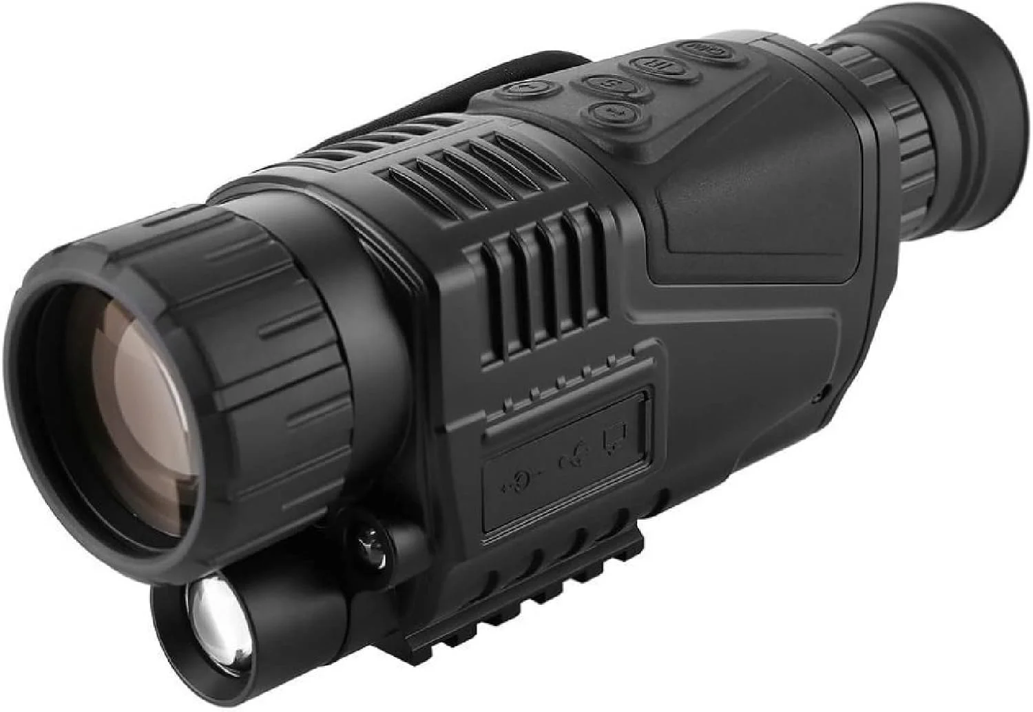 تک چشمی دید در شب برای تاریکی مطلق، ویدئو 5×40 فول اچ دی مادون قرمز دوربرد برای فضای باز/نظارت/حفاظت/شکار/پیاده روی (مشکی)