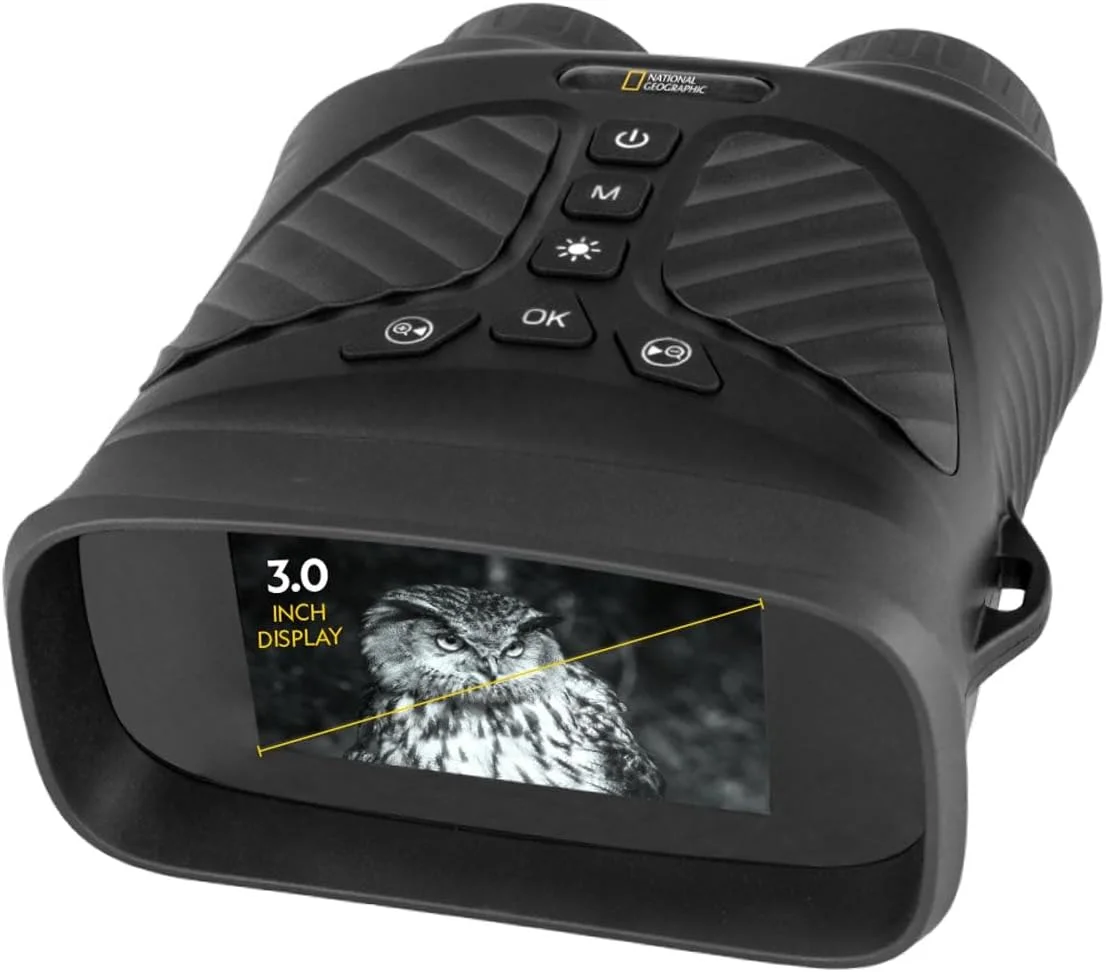 دوربین دوچشمی دیجیتال دید در شب مادون قرمز با زوم دیجیتال 8X، رزولوشن تصویر 40 مگاپیکسل و کارت حافظه میکرو SD 8 گیگابایتی برای ضبط عکس و فیلم