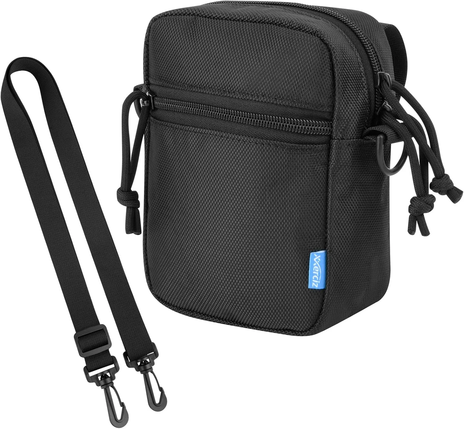 کیف محافظ Xxerciz سازگار با دوربین های دید در شب Fvtga، کیف مسافرتی نایلونی برای دوربین های دوچشمی دید در شب، بند شانه ای نرم، جیب کناری برای کارت SD، کابل داده، دفترچه راهنما (فقط کیف)