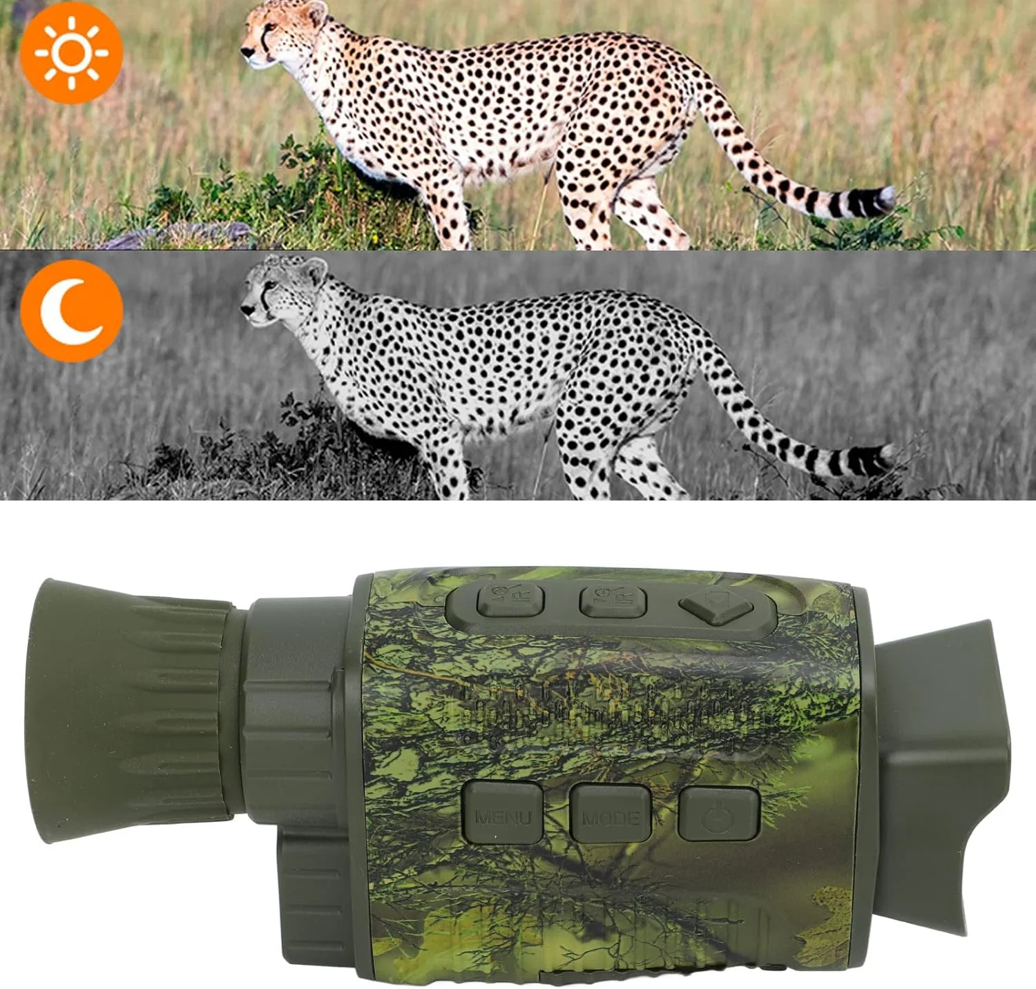 دوربین دید در شب مادون قرمز تک چشمی با کیفیت بالا 1088P 12MP مناسب شکار و فضای باز