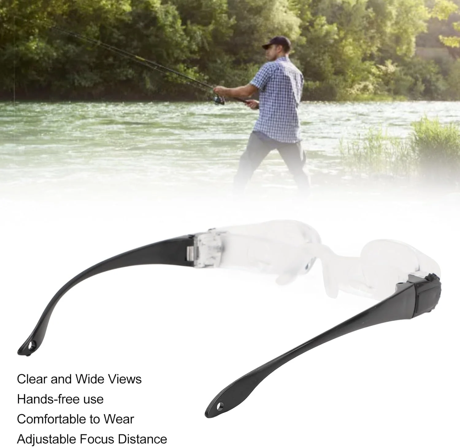 دوربین دوچشمی تلسکوپی Yoidesu، تلسکوپ دوچشمی هندزفری اپرا، بزرگنمایی 4 برابر، فاصله کانونی قابل تنظیم، برای تماشای پرندگان در فضای باز، ماهیگیری، کنسرت (نسخه نزدیک بین)