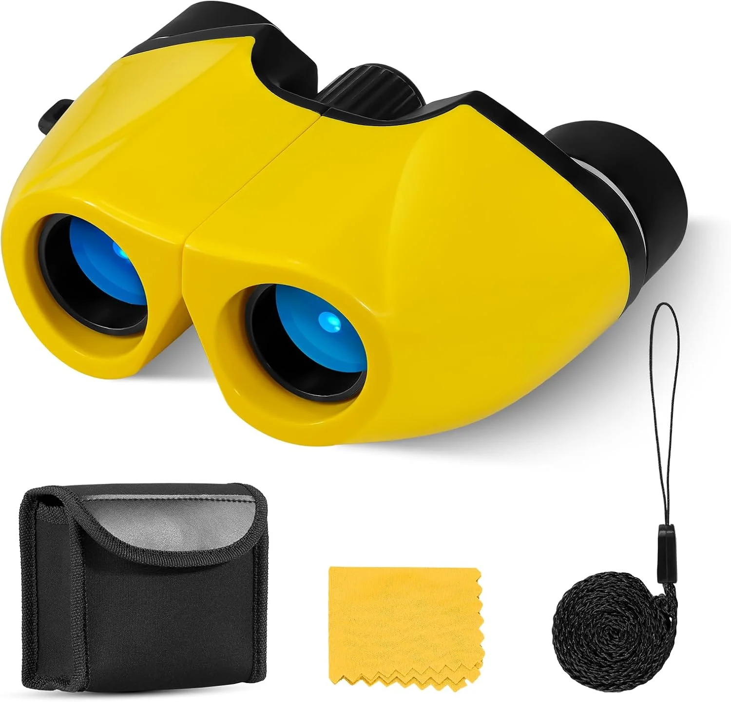 دوربین دوچشمی 8x21 با بزرگنمایی بالا برای کودکان 3، 5، 8 و 12 ساله - هدیه ای برای پسران و دختران، دوربین دوچشمی کوچک و جمع و جور برای کودکان برای تماشای پرندگان، پیاده روی، شکار، تجهیزات کمپینگ در فضای باز کودکان