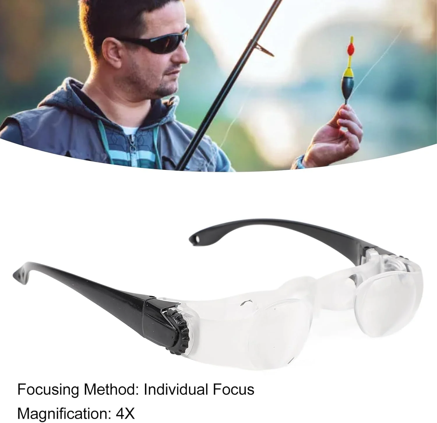 دوربین دوچشمی تلسکوپی Yoidesu، تلسکوپ دوچشمی هندزفری اپرا، بزرگنمایی 4 برابر، فاصله کانونی قابل تنظیم، برای تماشای پرندگان در فضای باز، ماهیگیری، کنسرت (نسخه نزدیک بین)