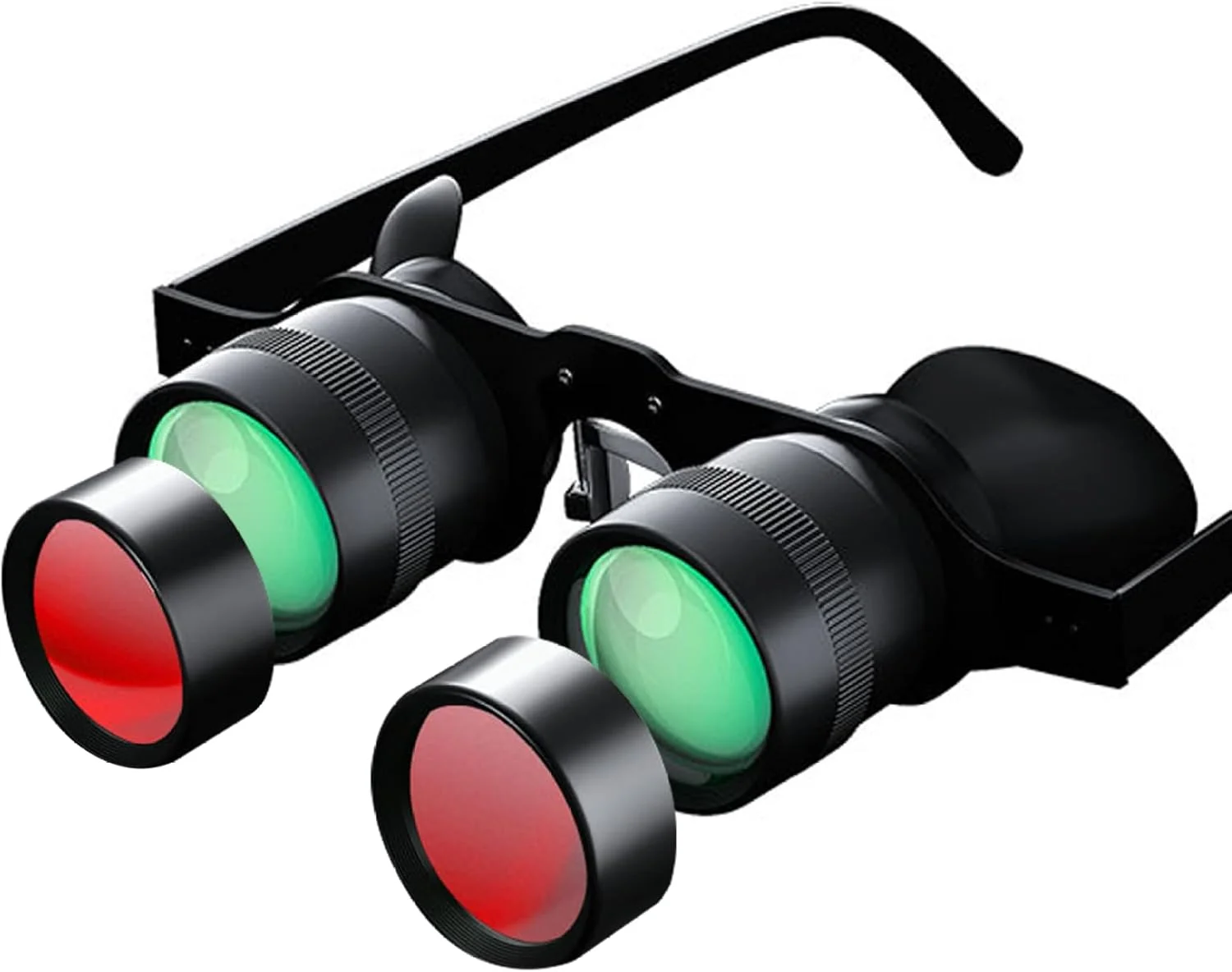 دوربین دوچشمی عینک دار، 10x HD با فوکوس قابل تنظیم به همراه گیره پلاریزه قرمز، دوربین دوچشمی تئاتر پوشیدنی بدون دست برای ماهیگیری، تماشای مناظر، تماشای پرندگان، کنسرت ها
