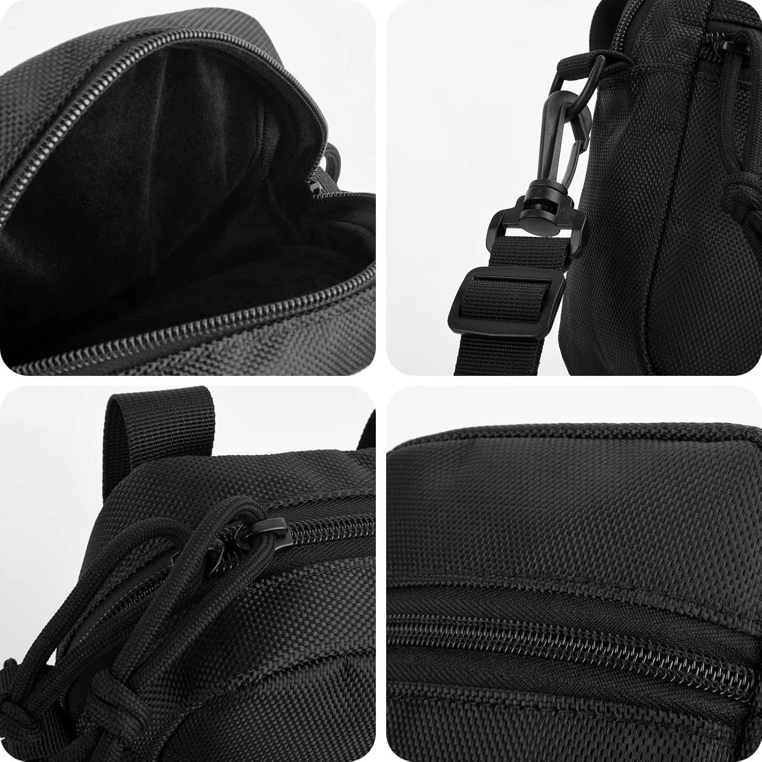 کیف محافظ Xxerciz سازگار با دوربین های دید در شب Fvtga، کیف مسافرتی نایلونی برای دوربین های دوچشمی دید در شب، بند شانه ای نرم، جیب کناری برای کارت SD، کابل داده، دفترچه راهنما (فقط کیف)