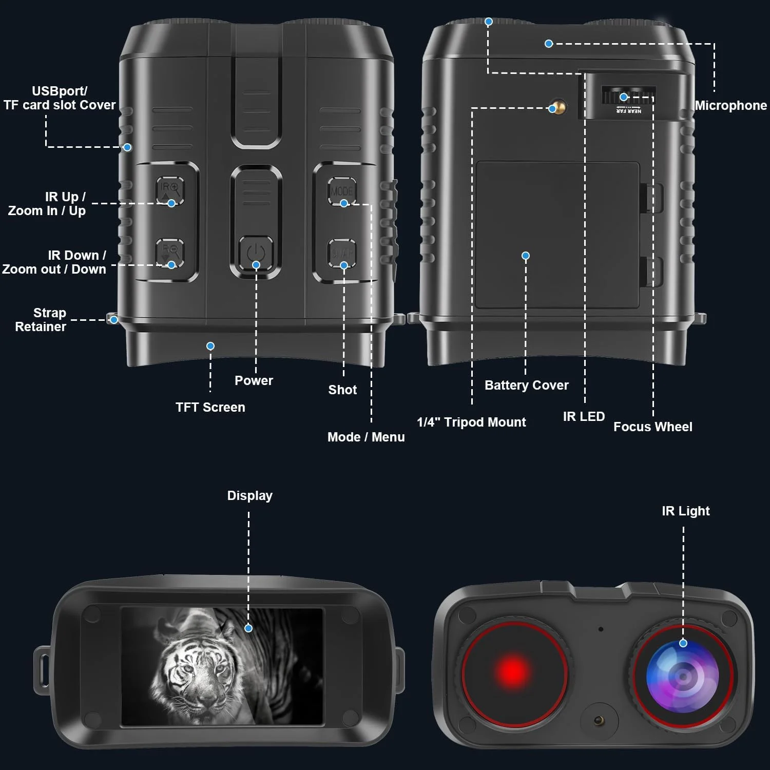 دوربین دید در شب، دوربین دوچشمی دید در شب برای بزرگسالان، دوربین دوچشمی با صفحه نمایش بزرگ 3 اینچی HD با کارت TF 32 گیگابایتی برای عکس و فیلم، ایده آل برای کمپینگ در فضای باز و مشاهده حیات وحش دوربین دید در شب، دوربین دوچشمی دید در شب برای بزرگسالان، دوربین دوچشمی با صفحه نمایش بزرگ 3 اینچی HD با کارت TF 32 گیگابایتی برای عکس و فیلم، ایده آل برای کمپینگ در فضای باز و مشاهده حیات وحش