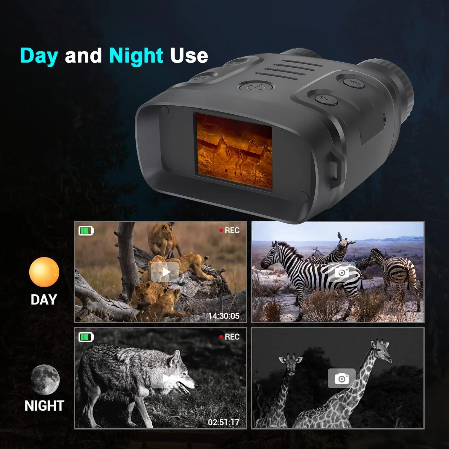 دوربین دید در شب، دوربین دوچشمی دید در شب برای بزرگسالان، دوربین دوچشمی صفحه نمایش HD با کارت TF 32 گیگابایتی برای عکس و فیلم، ایده آل برای کمپینگ در فضای باز و مشاهده حیات وحش دوربین دید در شب، دوربین دوچشمی دید در شب برای بزرگسالان، دوربین دوچشمی صفحه نمایش HD با کارت TF 32 گیگابایتی برای عکس و فیلم، ایده آل برای کمپینگ در فضای باز و مشاهده حیات وحش