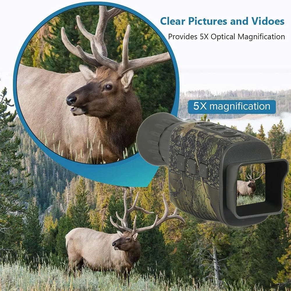 تک چشمی دید در شب دیجیتال مادون قرمز با نمایشگر 1.5 اینچی TFT LCD، بزرگنمایی 3 برابری، دوربین دید در شب دیجیتال مادون قرمز (IR) برای حیات وحش با قابلیت ضبط عکس و فیلم