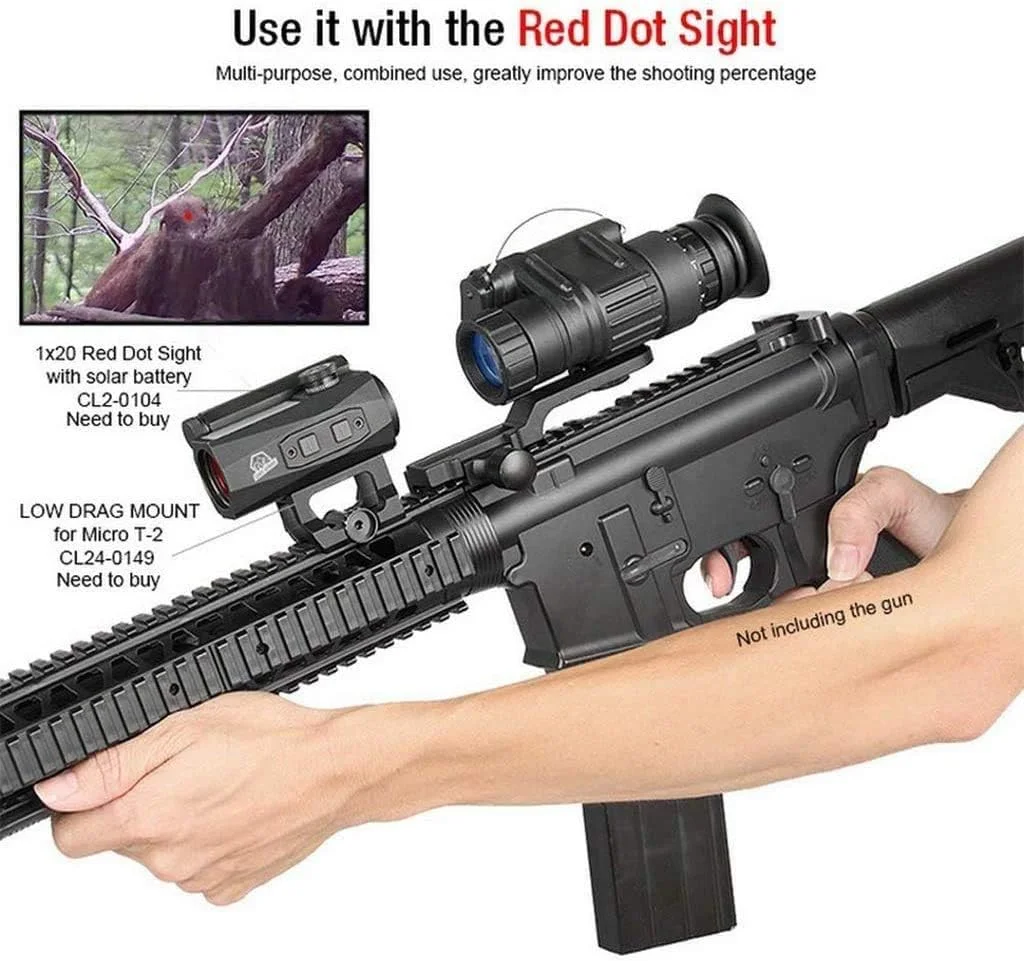 تلسکوپ دید در شب مادون قرمز، دوربین دیجیتال ضد آب و ضد مه با کیفیت HD و برد 200 متری برای شکار