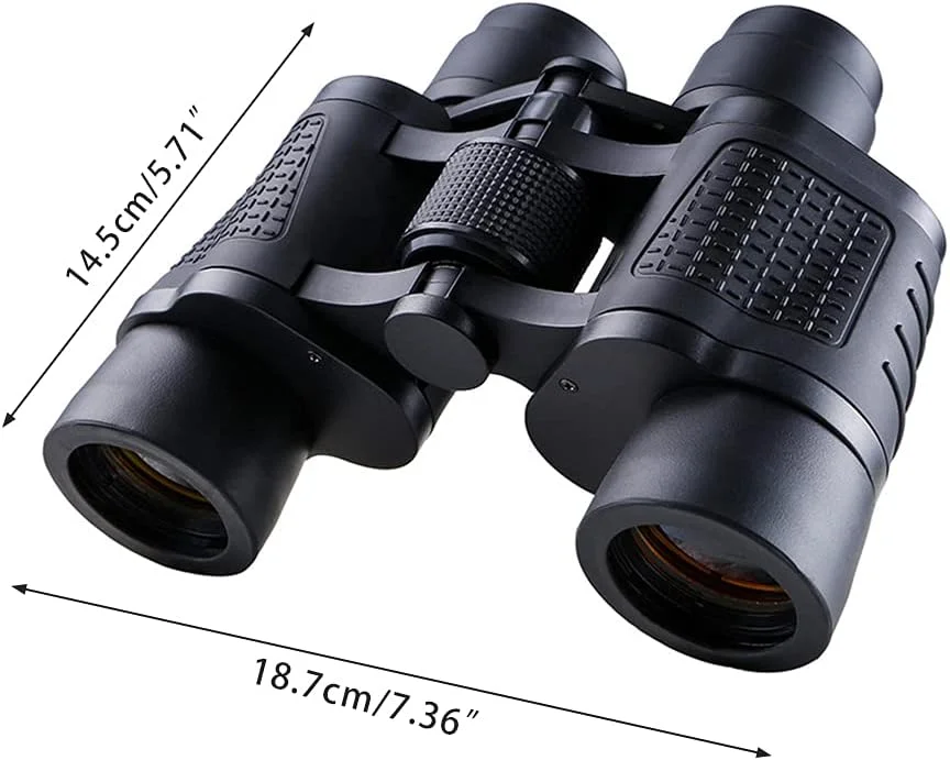 دوربین دوچشمی، دوربین دوچشمی 80x80 با وضوح بالا، لنز شیشه ای اپتیکال، دید در نور کم برای ورزش و...