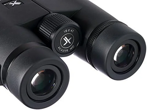 دوربین دوچشمی Xgazer Optics 10x42 Ultra HD Certvision، لنزهای ضد انعکاس ضد آب، ضد مه، ضد باران | شکار، سافاری، تماشای پرندگان، رویدادهای ورزشی | شامل بند، کیف سخت، پوشش ها