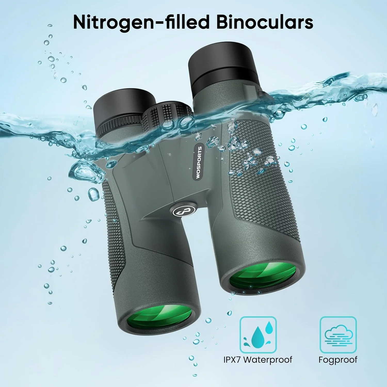 دوربین دوچشمی 10x42 WOSPORTS برای بزرگسالان - دوربین دوچشمی ضدآب IP67 برای تماشای پرندگان، پیادهروی و شکار دوربین دوچشمی 10x42 WOSPORTS برای بزرگسالان - دوربین دوچشمی ضدآب IP67 برای تماشای پرندگان، پیادهروی و شکار