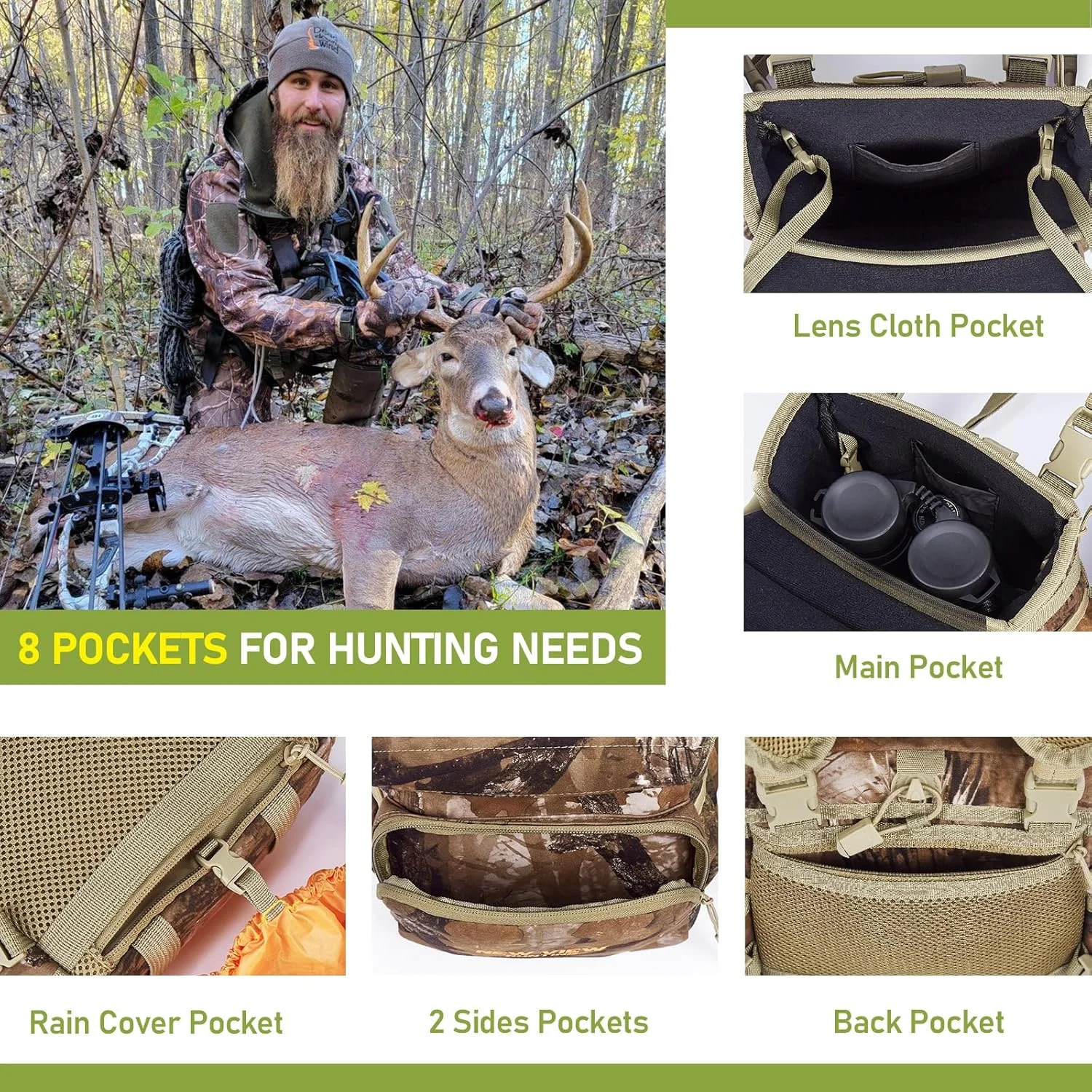 کیف سینه ای دوربین شکاری به همراه کیف کمری شکار