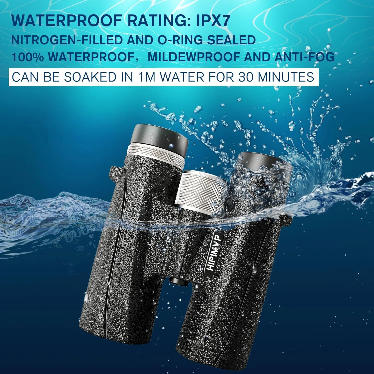 دوربین دوچشمی قدرتمند 10x42 ضدآب IPX7 برای بزرگسالان، مناسب شکار، تماشای پرندگان، مسافرت، تئاتر، نجوم، تماشای پرندگان، اپرا، زمین‌شناسی، سافاری دریایی و تماشای پرندگان