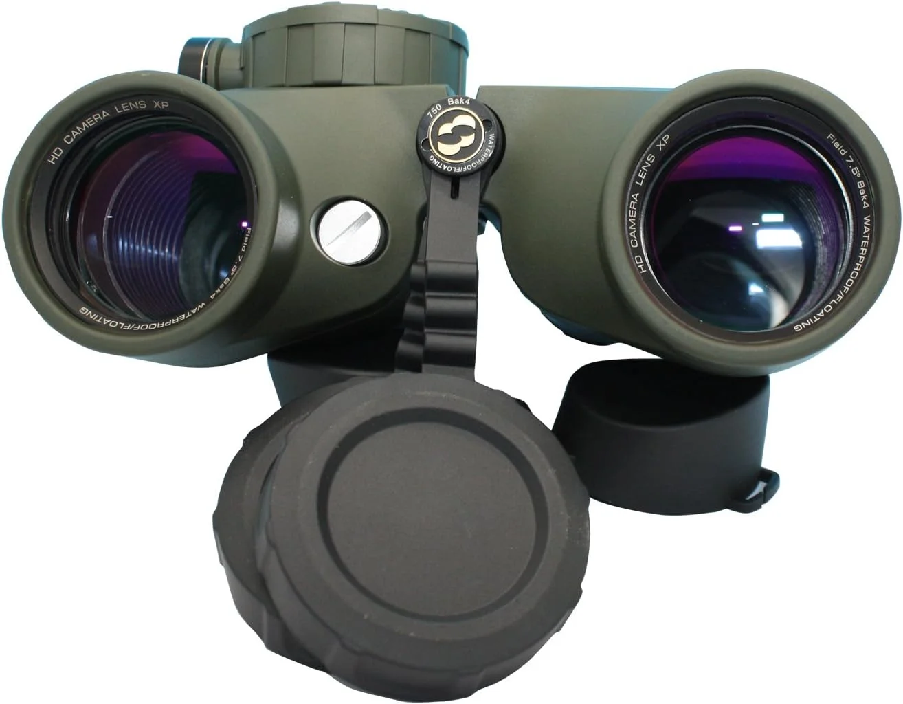 دوربین شکاری دریایی 7x50 HD ضد آب Hooway با مسافت یاب داخلی و قطب نما برای تماشا پرندگان، قایق سواری و موارد دیگر (سبز ارتشی)