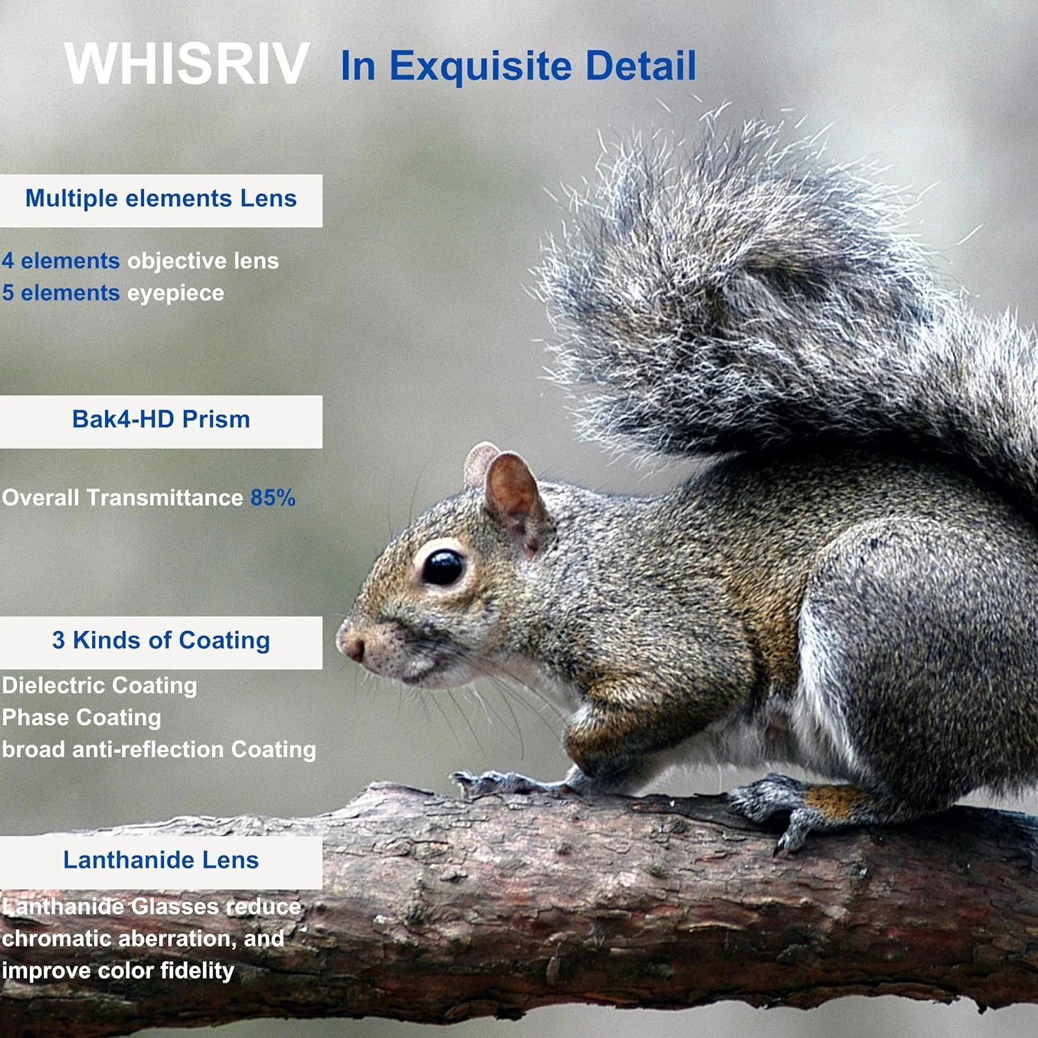 دوربین شکاری 8x42، ایده آل برای تماشای پرندگان، مسافرت، Bak4، لنزهای ED، FMC، میدان دید 7 درجه، فاصله چشمی 18 میلی متر، قطر مردمک خروجی 5.8 میلی متر، ضد آب با نیتروژن، ضد مه، ضد ضربه