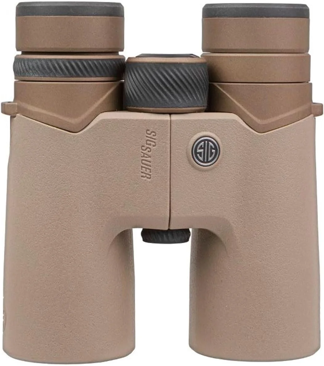 دوربین شکاری SIG SAUER ZULU8 HDX 10x50mm ضد آب، ضد مه، بادوام، روشن، شفاف، دقیق، ارگونومیک، پل بسته، FDE با لنزهای ضد انعکاس - دارای کیف حمل EVA قالب‌گیری شده