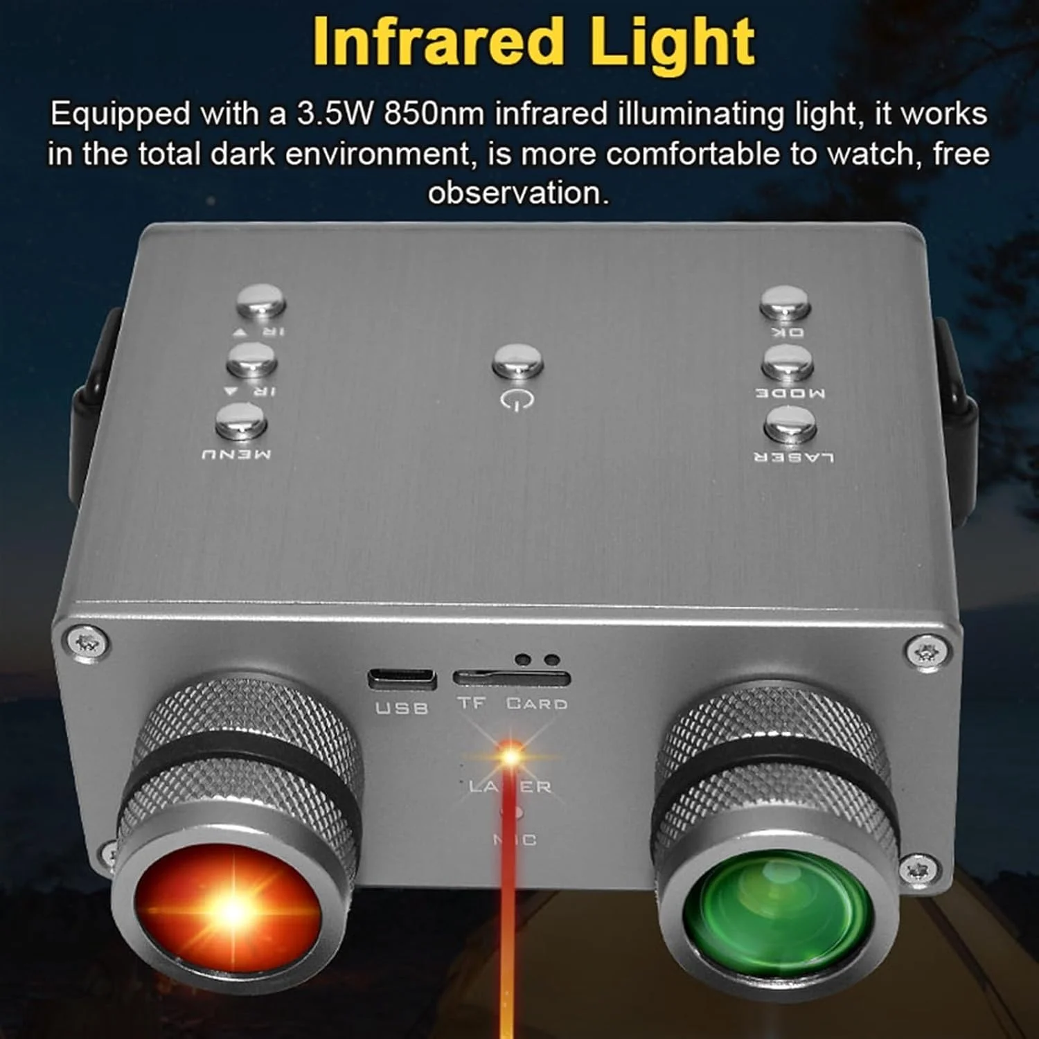 دوربین دید در شب دیجیتال 4K IPS با قابلیت دید در تاریکی مطلق تا 600 متر، بزرگنمایی دیجیتال 8 برابر، قابلیت عکس برداری و ضبط ویدیو، برد دید طولانی دوربین دید در شب دیجیتال 4K IPS با قابلیت دید در تاریکی مطلق تا 600 متر، بزرگنمایی دیجیتال 8 برابر، قابلیت عکس برداری و ضبط ویدیو، برد دید طولانی