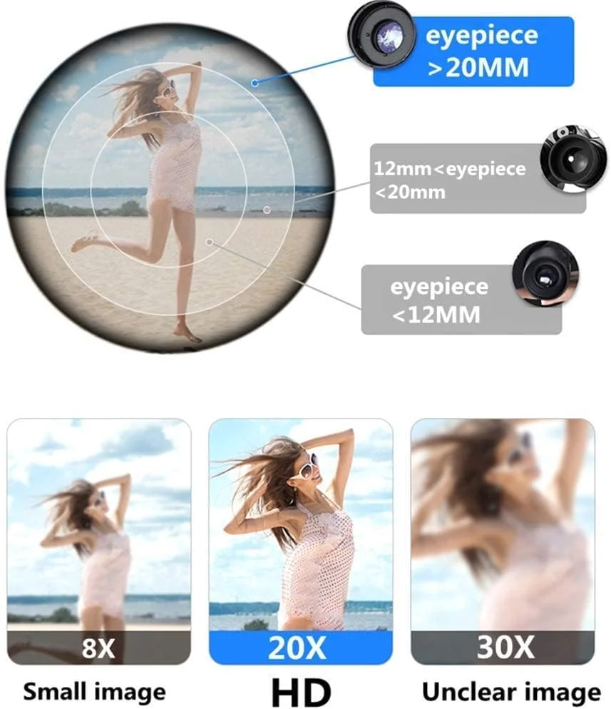 دوربین شکاری ضد آب 20x50 دید در شب، بزرگنمایی بالا، قابل حمل، مناسب شکار، مسافرت و کنسرت