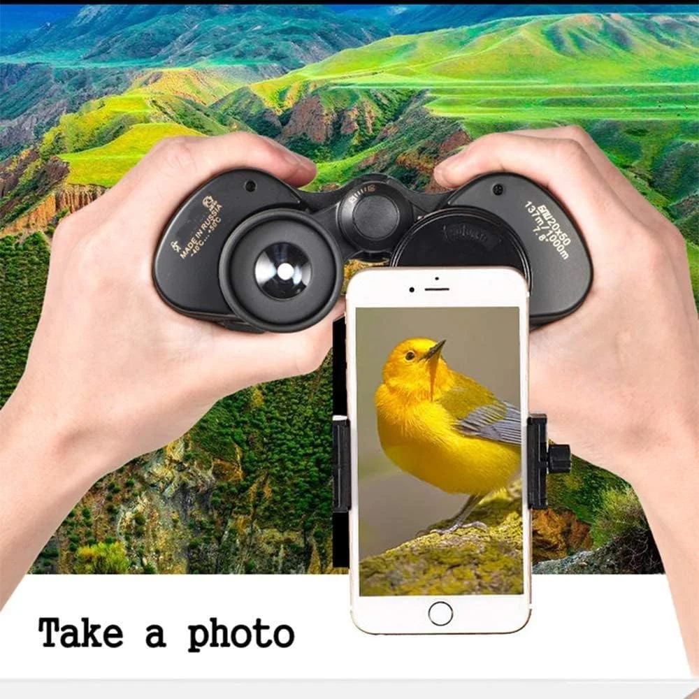 دوربین شکاری ضد آب 20x50 دید در شب، بزرگنمایی بالا، قابل حمل، مناسب شکار، مسافرت و کنسرت