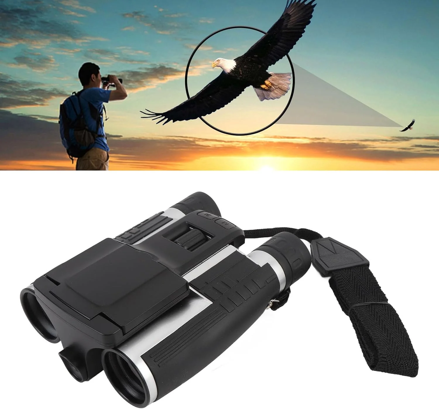 دوربین دوچشمی دیجیتال شفاف Bewinner 12x32 با صفحه نمایش 2.4 اینچی و زوم دیجیتال 8X، ایده آل برای ماهیگیری و نظارت دوربین دوچشمی دیجیتال شفاف Bewinner 12x32 با صفحه نمایش 2.4 اینچی و زوم دیجیتال 8X، ایده آل برای ماهیگیری و نظارت