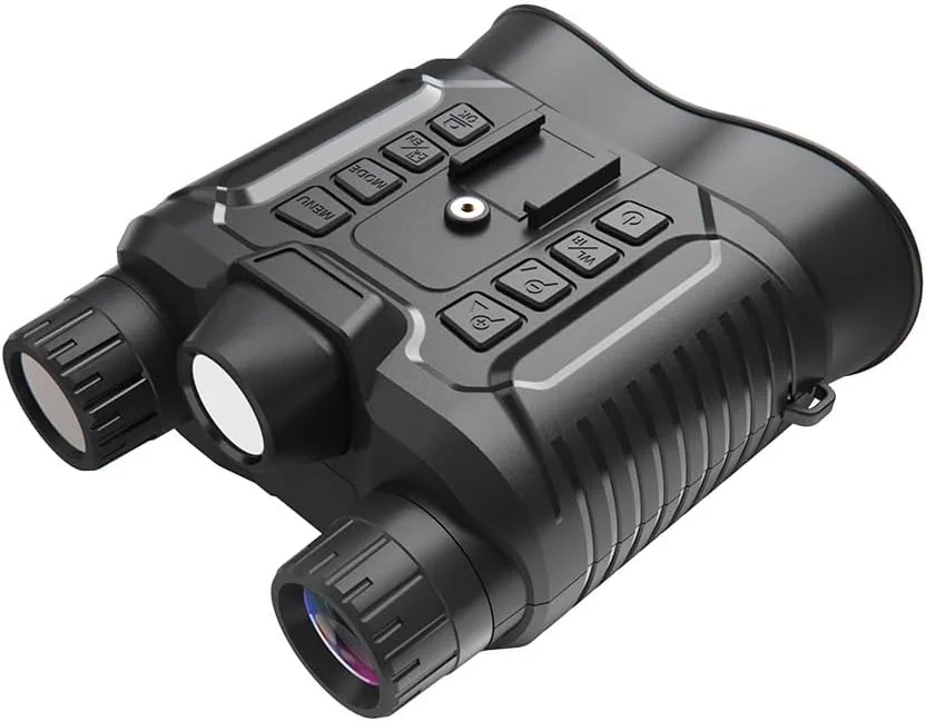 دوربین دید در شب، دید مادون قرمز 400 متری در تاریکی مطلق با زوم دیجیتال 8 برابر، 3000 میلی آمپر قابل شارژ برای کمپینگ و نظارت، بند گردنی و کیف