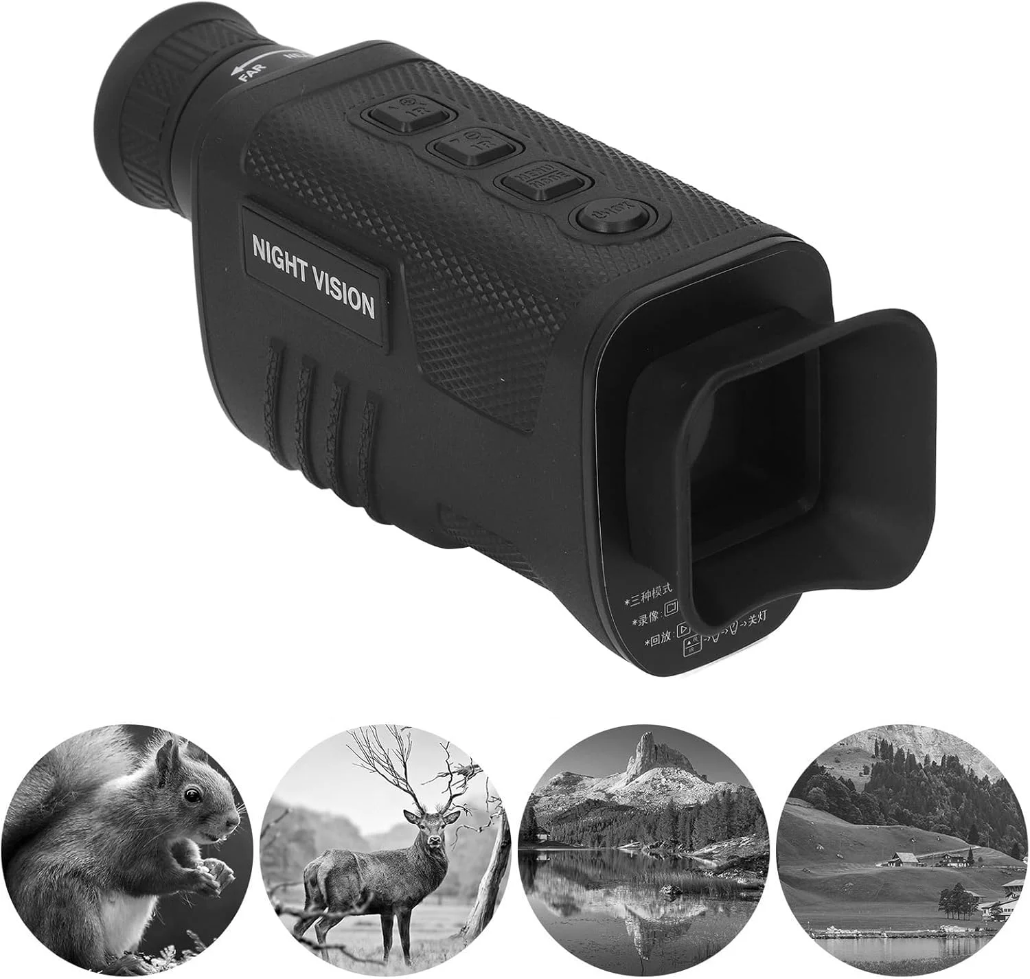 دستگاه دید در شب، تک چشمی دید در شب دیجیتال با تصویر واضح مادون قرمز حرفه ای برای ماهیگیری