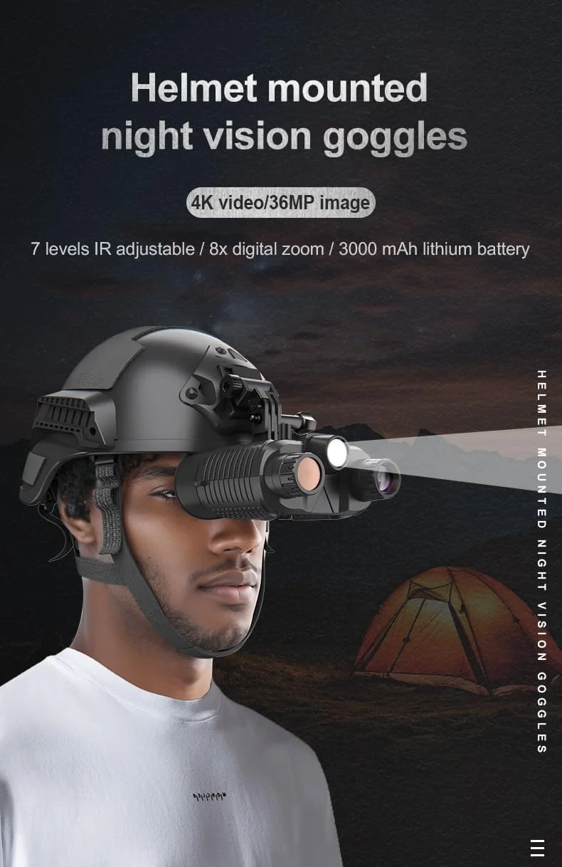 دوربین دید در شب، دید مادون قرمز 400 متری در تاریکی مطلق با زوم دیجیتال 8 برابر، 3000 میلی آمپر قابل شارژ برای کمپینگ و نظارت، بند گردنی و کیف دوربین دید در شب، دید مادون قرمز 400 متری در تاریکی مطلق با زوم دیجیتال 8 برابر، 3000 میلی آمپر قابل شارژ برای کمپینگ و نظارت، بند گردنی و کیف