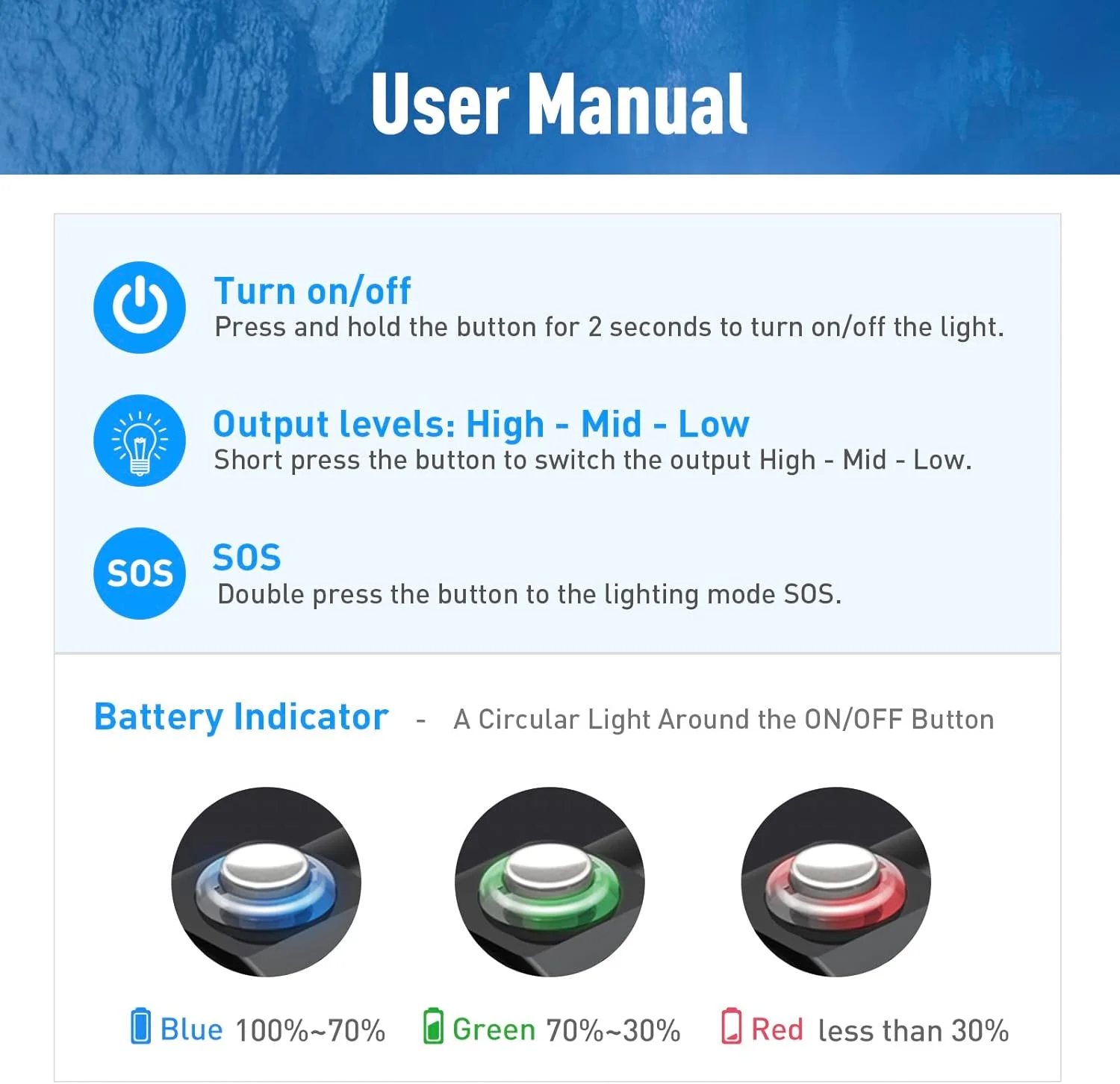چراغ غواصی LED قابل شارژ فشرده S40 4200LM، مشکی چراغ غواصی LED قابل شارژ فشرده S40 4200LM، مشکی