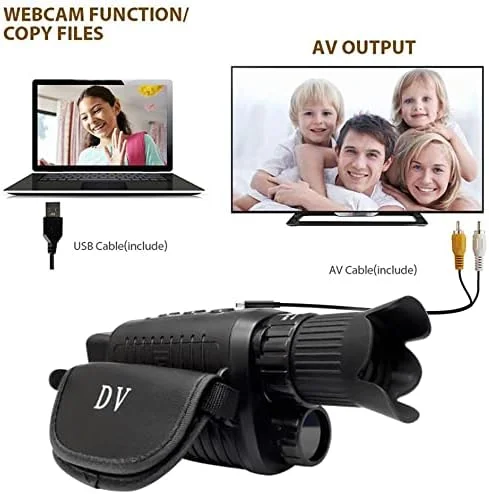 تلسکوپ دیجیتال 2K دید در شب مادون قرمز دوربین فیلمبرداری USB قابل شارژ ذره بین مادون قرمز کمپینگ مسافرتی در فضای باز