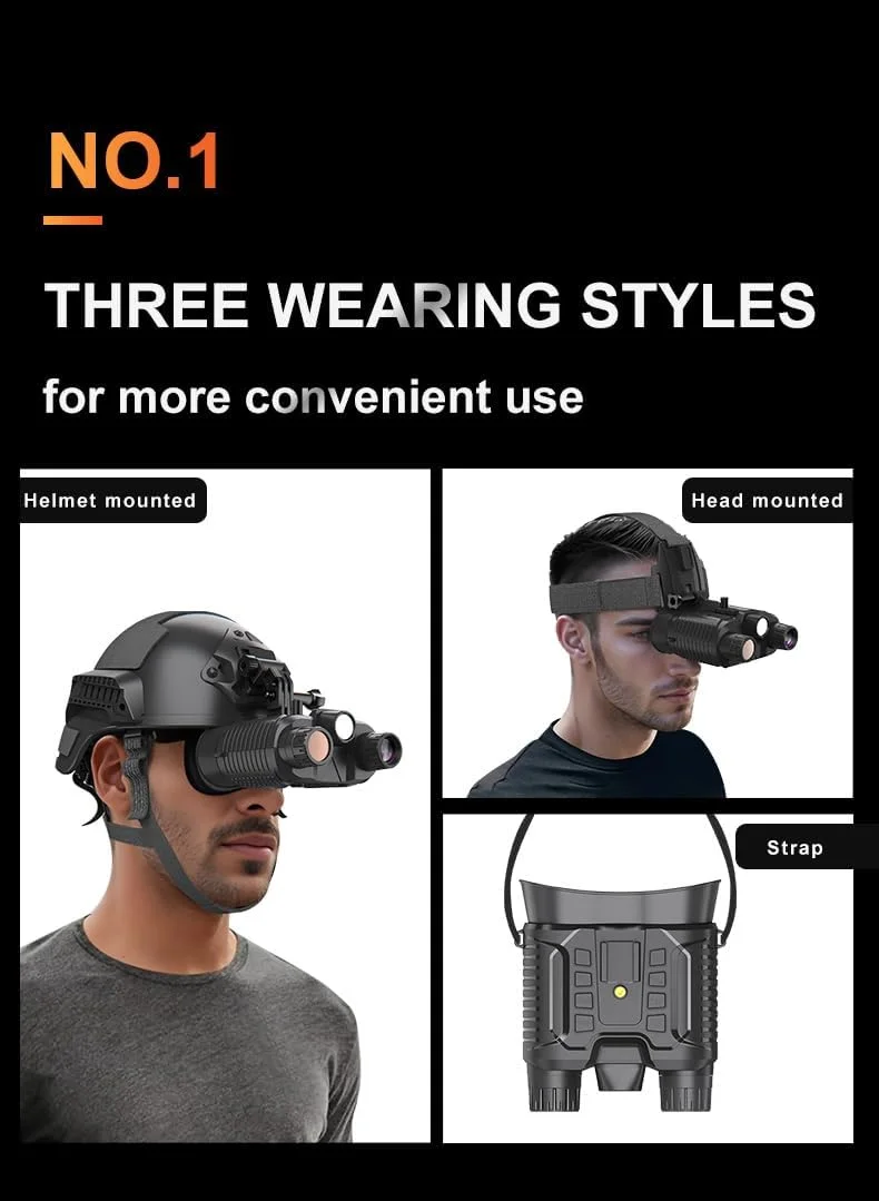 دوربین دید در شب، دید مادون قرمز 400 متری در تاریکی مطلق با زوم دیجیتال 8 برابر، 3000 میلی آمپر قابل شارژ برای کمپینگ و نظارت، بند گردنی و کیف دوربین دید در شب، دید مادون قرمز 400 متری در تاریکی مطلق با زوم دیجیتال 8 برابر، 3000 میلی آمپر قابل شارژ برای کمپینگ و نظارت، بند گردنی و کیف