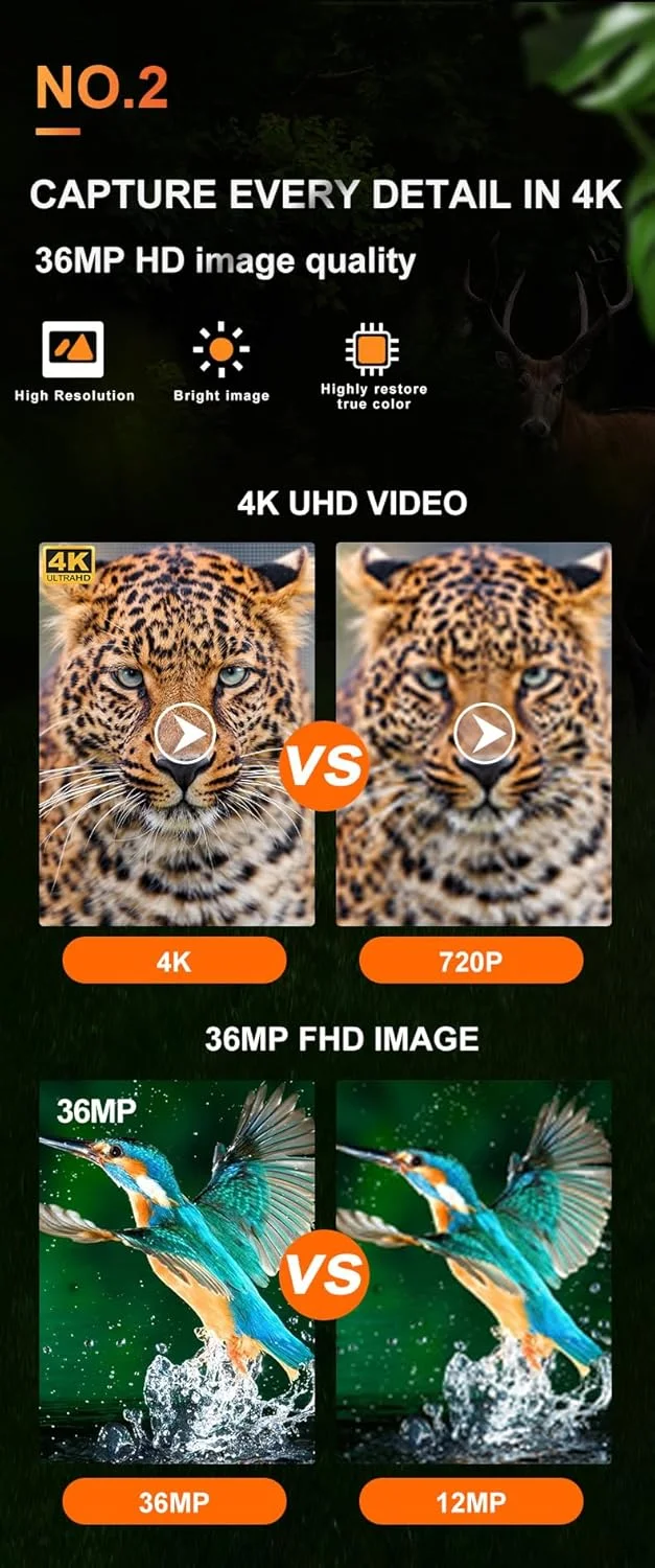 دوربین دید در شب، دید مادون قرمز 400 متری در تاریکی مطلق با زوم دیجیتال 8 برابر، 3000 میلی آمپر قابل شارژ برای کمپینگ و نظارت، بند گردنی و کیف دوربین دید در شب، دید مادون قرمز 400 متری در تاریکی مطلق با زوم دیجیتال 8 برابر، 3000 میلی آمپر قابل شارژ برای کمپینگ و نظارت، بند گردنی و کیف