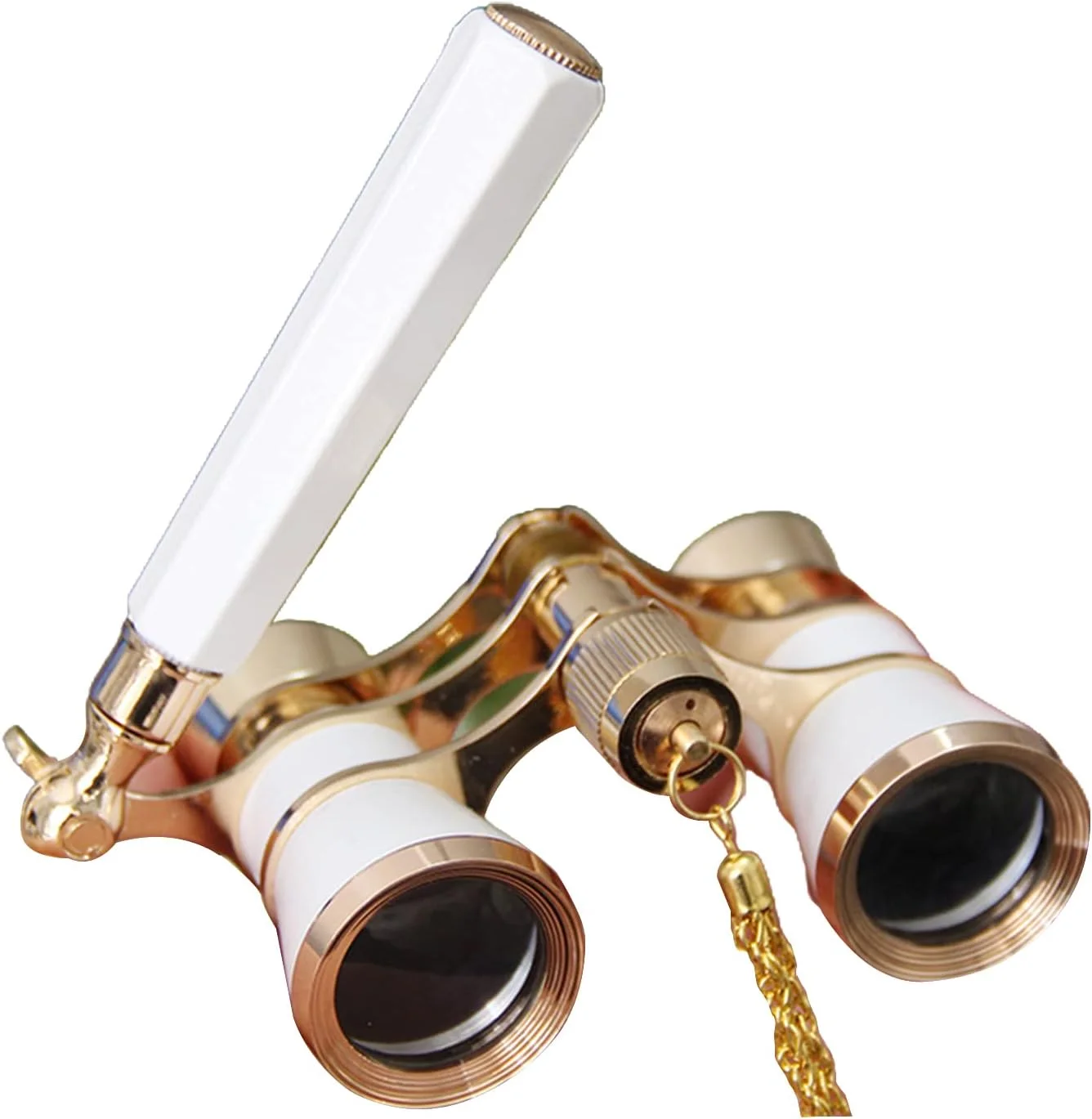 دوربین شکاری 3X25 با دسته و زنجیر، عینک تئاتری Lorgnette برای بزرگسالان، کودکان، زنان و مردان، دوربین شکاری تئاتر کنسرت