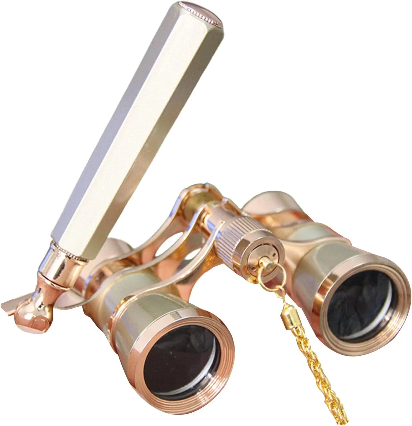 دوربین شکاری 3X25 با دسته و زنجیر، عینک تئاتری Lorgnette برای بزرگسالان، کودکان، زنان و مردان، دوربین شکاری تئاتر کنسرت