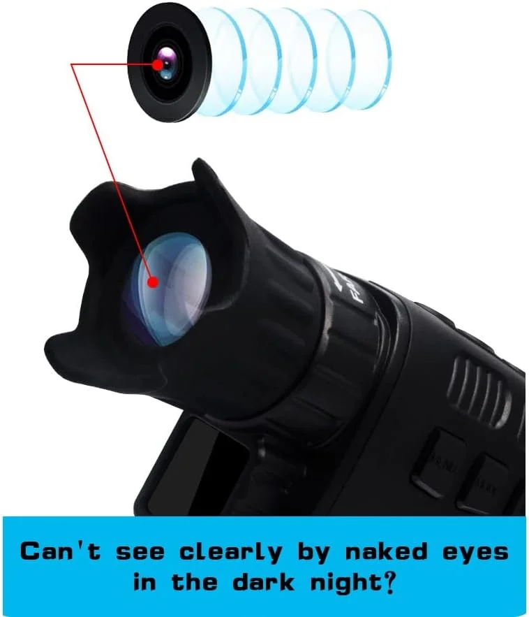 دوربین دید در شب، دوربین دوچشمی، تلسکوپ IR با قابلیت زوم، عکس و ضبط ویدیو (ابعاد 4.29 * 1.57 * 2.76 اینچ) دوربین دید در شب، دوربین دوچشمی، تلسکوپ IR با قابلیت زوم، عکس و ضبط ویدیو (ابعاد 4.29 * 1.57 * 2.76 اینچ)