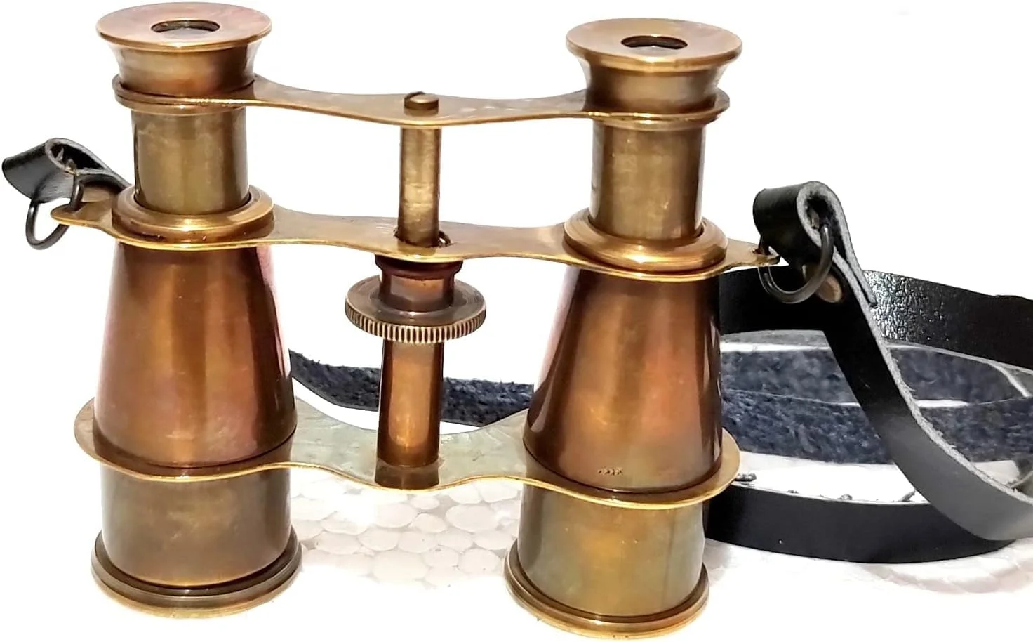 دوربین دوچشمی تلسکوپی برنجی قدیمی، 4 اینچی، طراحی دریایی عتیقه، قهوه ای طلایی دوربین دوچشمی تلسکوپی برنجی قدیمی، 4 اینچی، طراحی دریایی عتیقه، قهوه ای طلایی