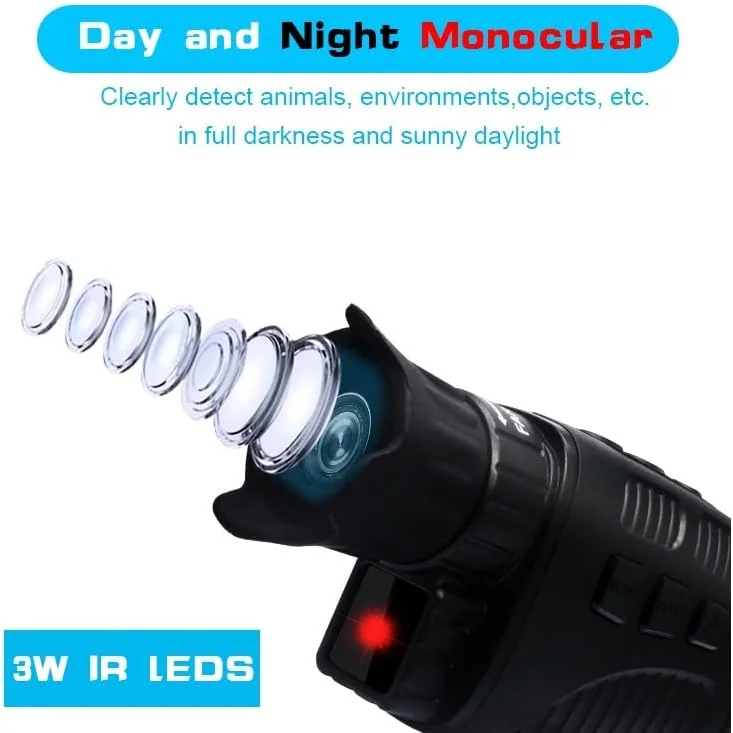 دوربین دید در شب، دوربین دوچشمی، تلسکوپ IR با قابلیت زوم، عکس و ضبط ویدیو (ابعاد 4.29 * 1.57 * 2.76 اینچ) دوربین دید در شب، دوربین دوچشمی، تلسکوپ IR با قابلیت زوم، عکس و ضبط ویدیو (ابعاد 4.29 * 1.57 * 2.76 اینچ)