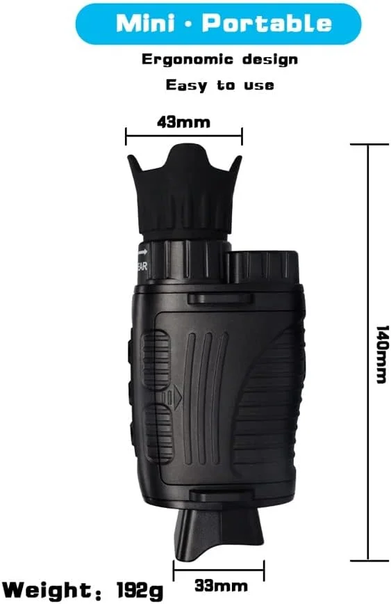 دوربین دید در شب، دوربین دوچشمی، تلسکوپ IR با قابلیت زوم، عکس و ضبط ویدیو (ابعاد 4.29 * 1.57 * 2.76 اینچ) دوربین دید در شب، دوربین دوچشمی، تلسکوپ IR با قابلیت زوم، عکس و ضبط ویدیو (ابعاد 4.29 * 1.57 * 2.76 اینچ)