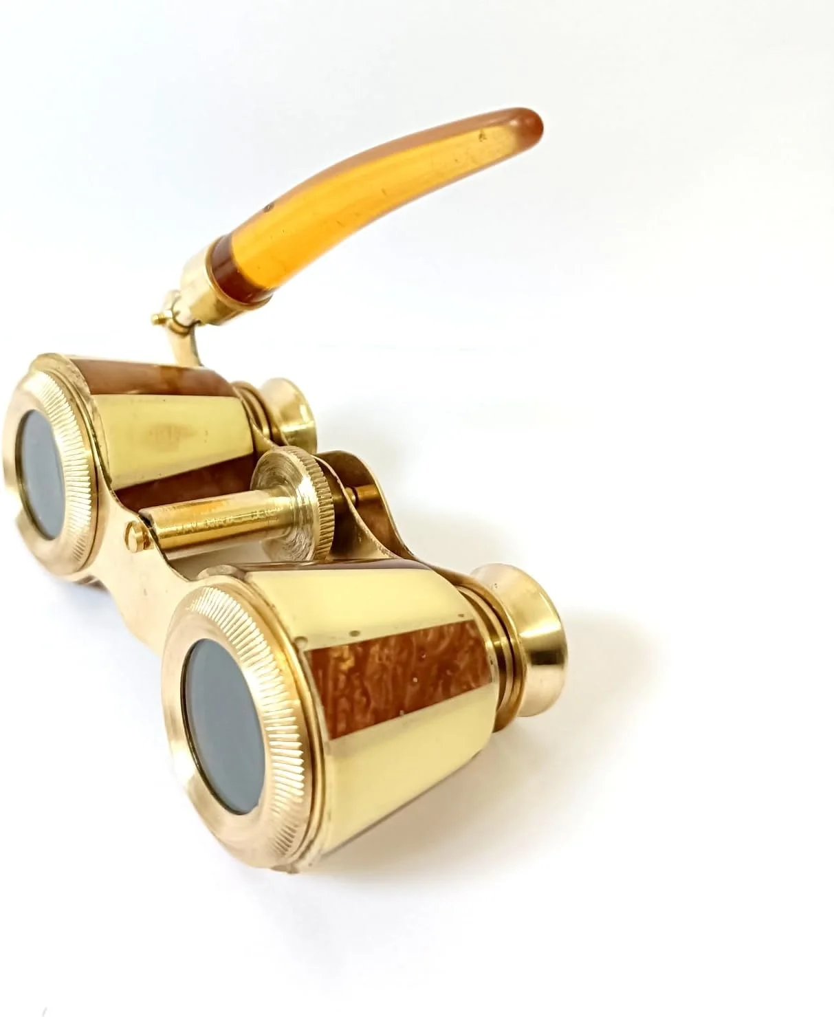 دوربین تئاتر به سبک قدیمی، روکش برنجی با دسته، طلایی