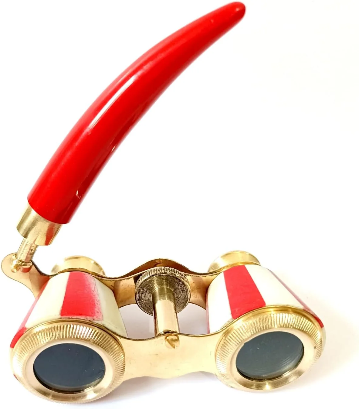 دوربین تئاتر قدیمی، رنگ طلایی با جزئیات قرمز، دوربین دوچشمی تاشو دوربین تئاتر قدیمی، رنگ طلایی با جزئیات قرمز، دوربین دوچشمی تاشو