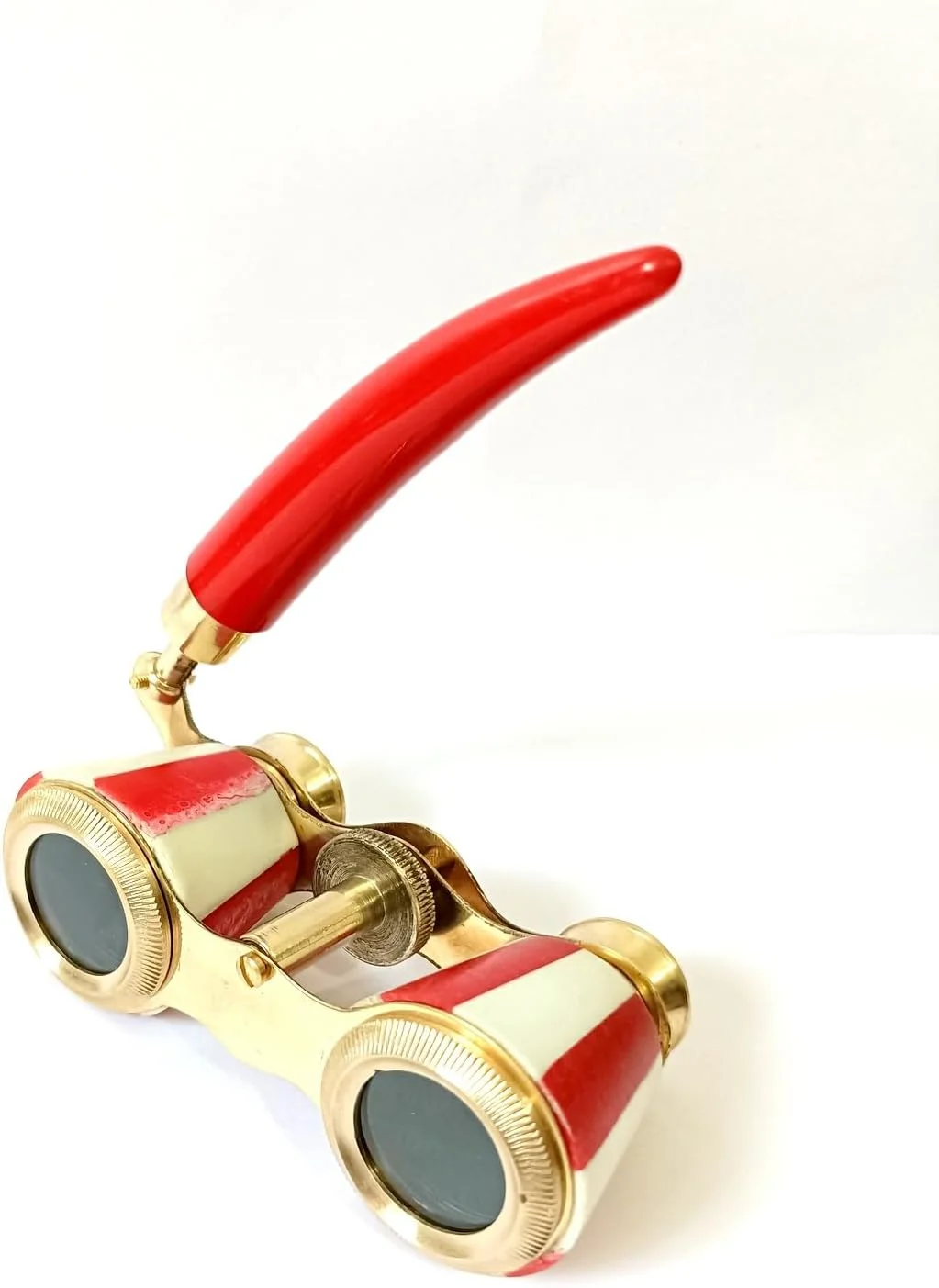 دوربین تئاتر قدیمی، رنگ طلایی با جزئیات قرمز، دوربین دوچشمی تاشو دوربین تئاتر قدیمی، رنگ طلایی با جزئیات قرمز، دوربین دوچشمی تاشو