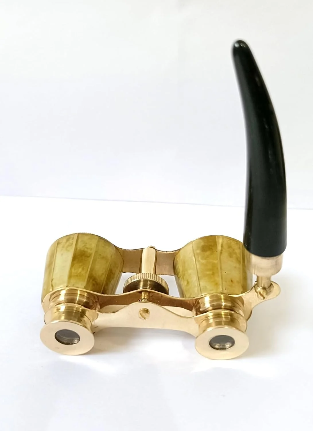 دوربین تئاتر قدیمی، دسته برنجی و مشکی، دوربین دوچشمی تاشو