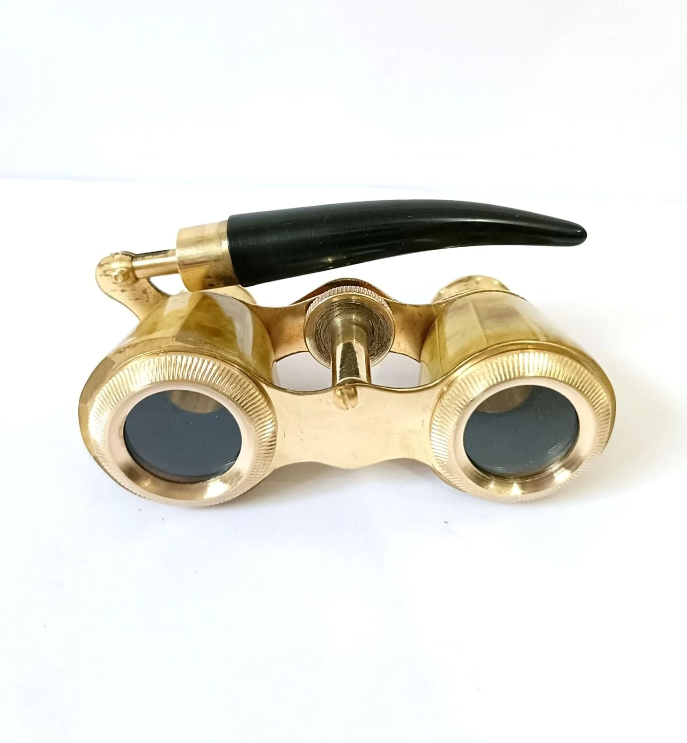 دوربین تئاتر قدیمی، دسته برنجی و مشکی، دوربین دوچشمی تاشو