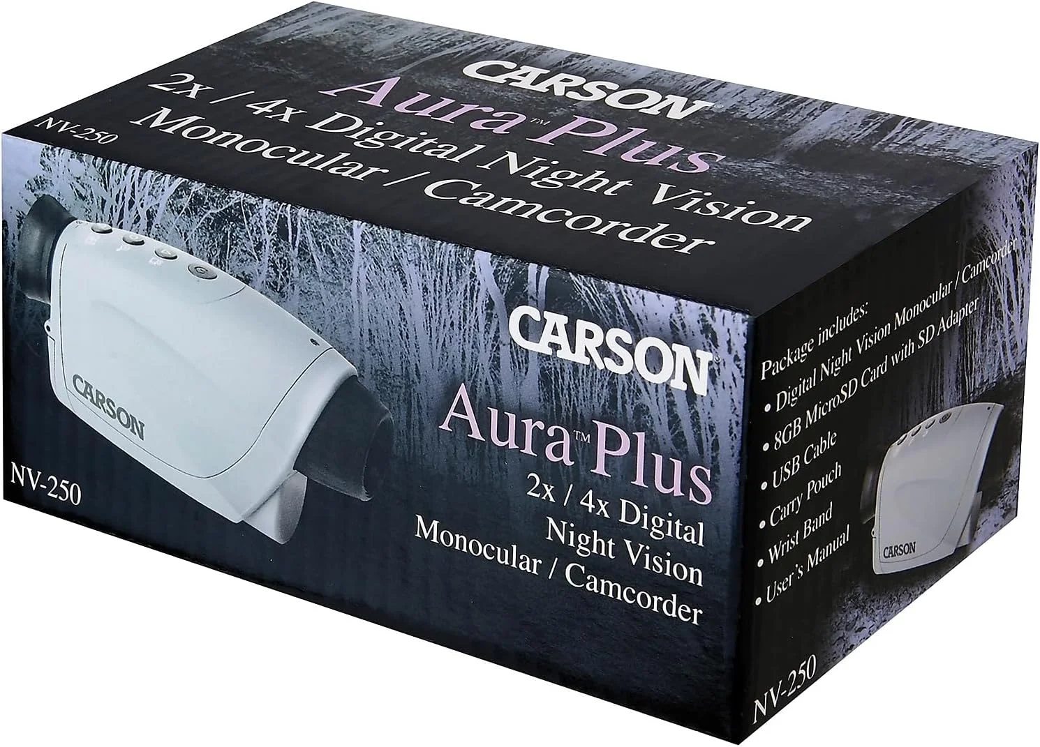 تک چشمی دید در شب دیجیتال کارسون AuraPlus با بزرگنمایی 2 برابر و کارت حافظه 8 گیگابایتی (NV-250) تک چشمی دید در شب دیجیتال کارسون AuraPlus با بزرگنمایی 2 برابر و کارت حافظه 8 گیگابایتی (NV-250)