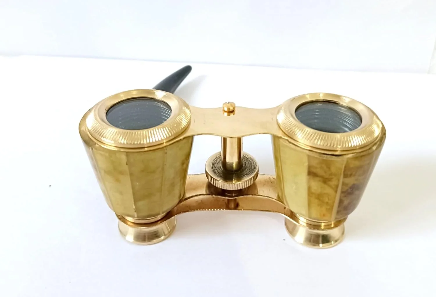 دوربین تئاتر قدیمی، دسته برنجی و مشکی، دوربین دوچشمی تاشو