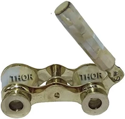 دوربین دوچشمی برنجی دست ساز به سبک ویکتوریایی، 6 اینچ، دکوری قدیمی و روستیک مناسب هدیه