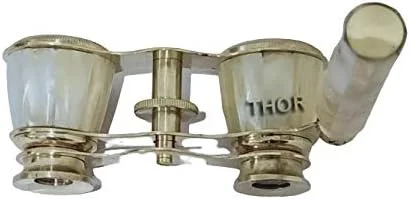 دوربین دوچشمی برنجی دست ساز به سبک ویکتوریایی، 6 اینچ، دکوری قدیمی و روستیک مناسب هدیه