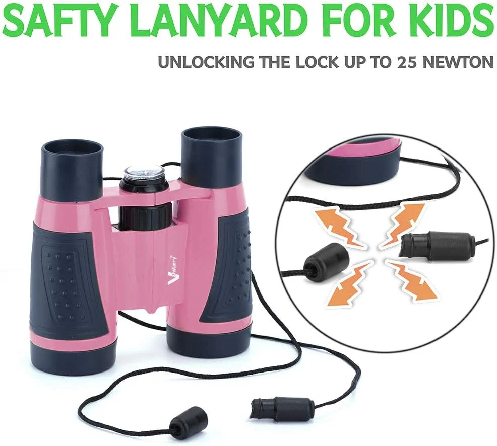 دوربین شکاری کوچک برای کودکان، مناسب تماشا پرندگان، پیاده روی، کمپینگ، ماهیگیری، لوازم جانبی، اسباب بازی های ضروری و بهترین هدیه برای پسران، دختران، کودکان نوپا، ضد آب با لنز اپتیکال 5X30 به همراه قطب نما